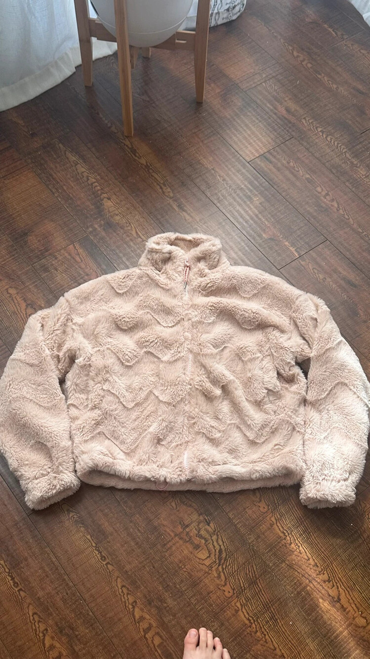 Urban outfitters flux far dusty pink coat